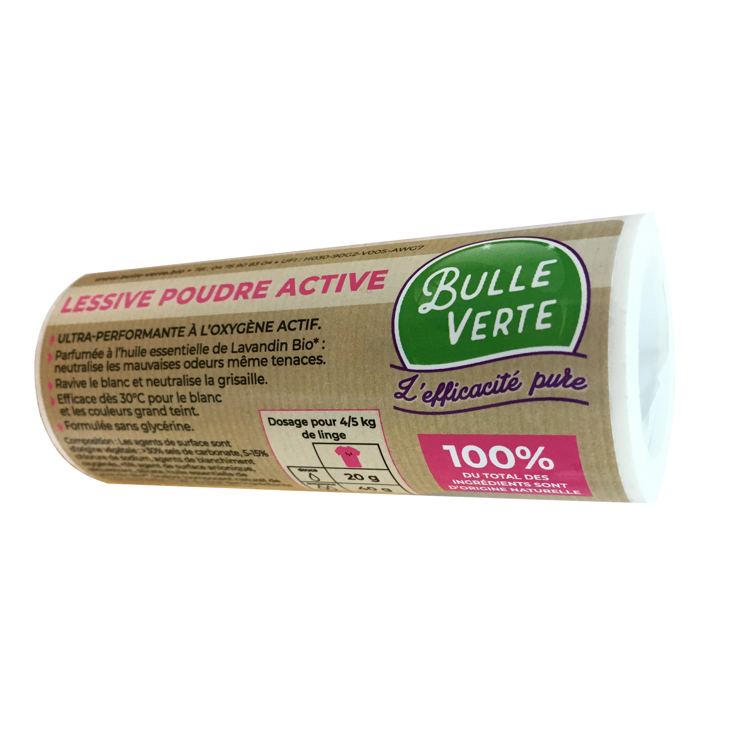 Bulle Verte Autocollant lessive poudre active bac - 9305
